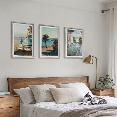 Set di 3 quadri Cascata di palme in vacanza