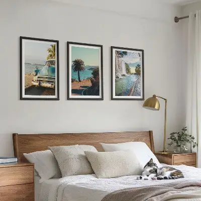 Set di 3 quadri con stampa Cascata di palme in vacanza