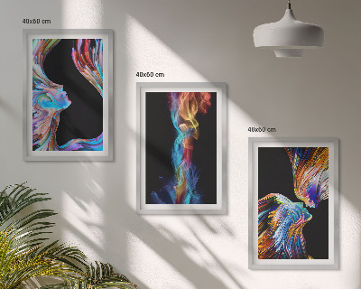 Composizione di quadri Volti astratti colorati
