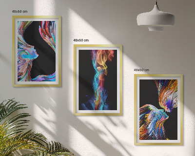 Composizione di quadri Volti astratti colorati