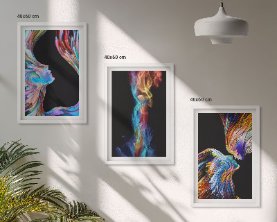 Composizione di quadri Volti astratti colorati