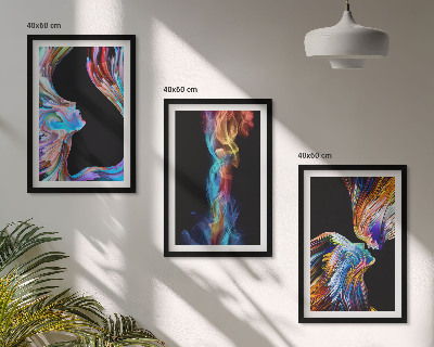Composizione di quadri Volti astratti colorati