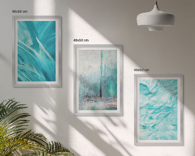 Set di quadri incorniciati Motivi astratti nelle tonalità del blu