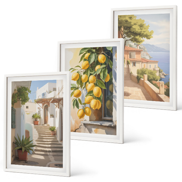 Set di 3 quadri Vista mare di Lemon Streets