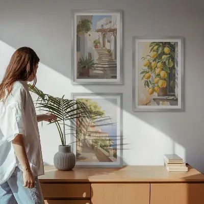 Set di 3 quadri con vista mare di Lemon Streets