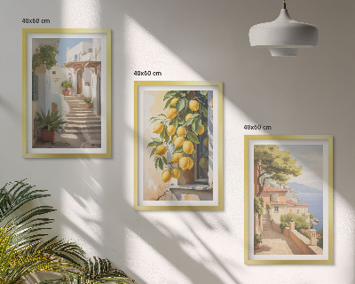 Set di 3 quadri Vista mare di Lemon Streets
