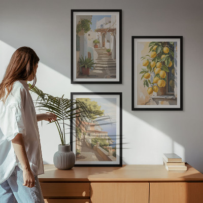 Set di 3 quadri Vista mare di Lemon Streets