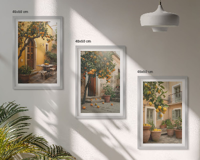 Set di quadri incorniciati Sole da giardino agli agrumi