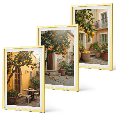 Set di quadri incorniciati Sole da giardino agli agrumi