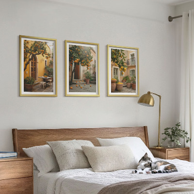 Set di quadri incorniciati Sole da giardino agli agrumi