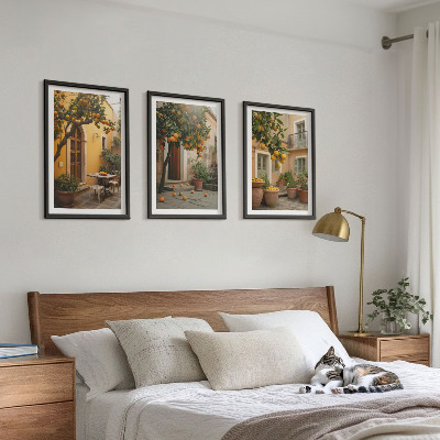 Set di quadri incorniciati Sole da giardino agli agrumi