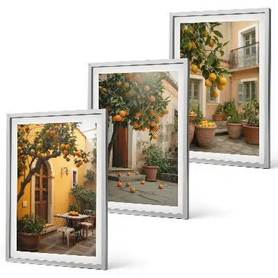 Set di quadri incorniciati motivo sole da giardino agli agrumi