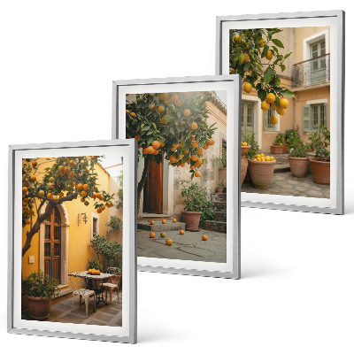 Set di quadri incorniciati Sole da giardino agli agrumi