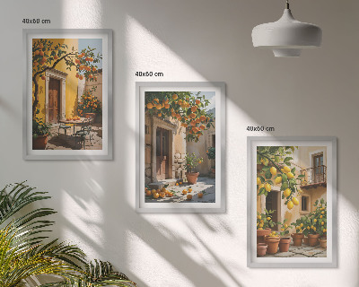 Set di quadri incorniciati Piante da cortile per agrumi