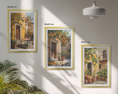 Set di quadri incorniciati Piante da cortile per agrumi