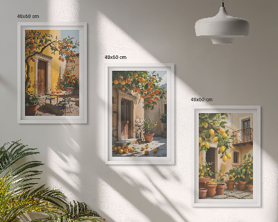 Set di quadri incorniciati Piante da cortile per agrumi
