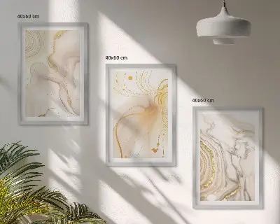 Composizione di quadri con sottili motivi astratti