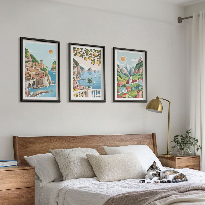 Set di quadri incorniciati Paesaggi, mare, agrumi