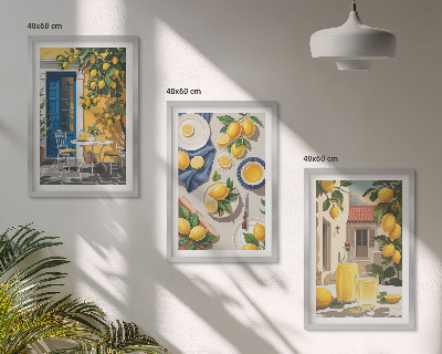 Composizione di quadri Giardino dei limoni con bevande