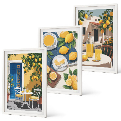 Composizione di quadri Limonata al sole del patio