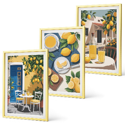 Composizione di quadri Limonata al sole del patio