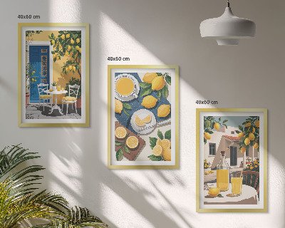Composizione di quadri Limonata al sole del patio