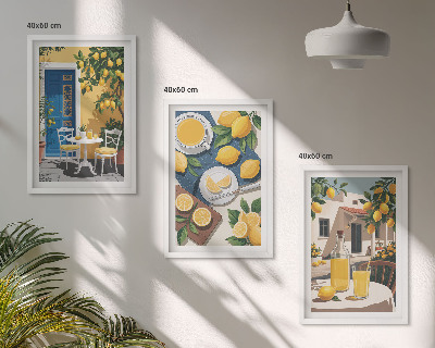 Composizione di quadri Limonata al sole del patio