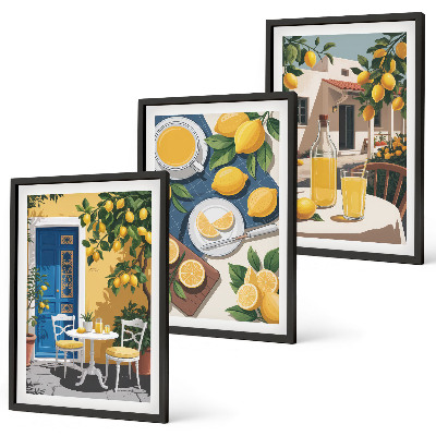 Composizione di quadri Limonata al sole del patio