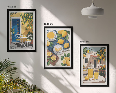 Composizione di quadri Limonata al sole del patio