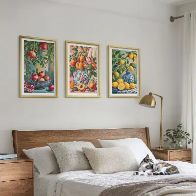 Composizione di quadri motivo con frutto del melograno
