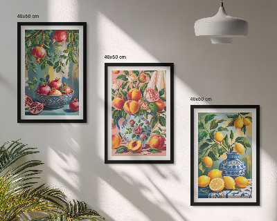 Composizione di quadri Composizione del frutto del melograno