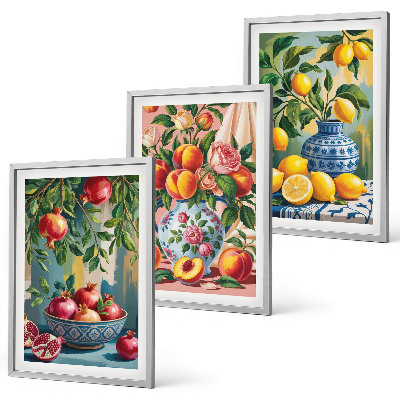 Composizione di quadri Composizione del frutto del melograno