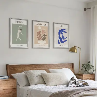 Set di quadri incorniciati con le eleganti figure vegetali di Matisse