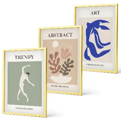 Set di quadri incorniciati con le eleganti figure vegetali di Matisse