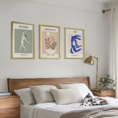 Set di quadri incorniciati con le eleganti figure vegetali di Matisse