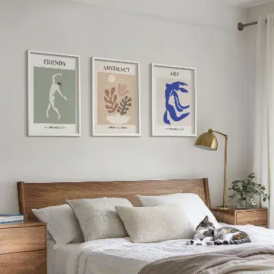 Set di quadri incorniciati con le eleganti figure vegetali di Matisse