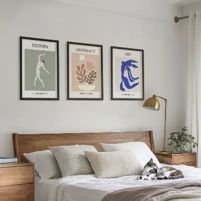 Set di quadri incorniciati con le eleganti figure vegetali di Matisse