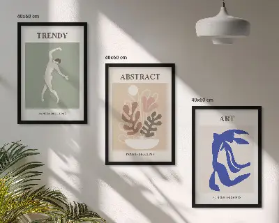 Set di quadri incorniciati con le eleganti figure vegetali di Matisse