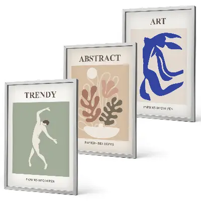 Set di quadri incorniciati con le eleganti figure vegetali di Matisse
