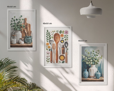 Composizione di quadri Accessori da cucina a base vegetale