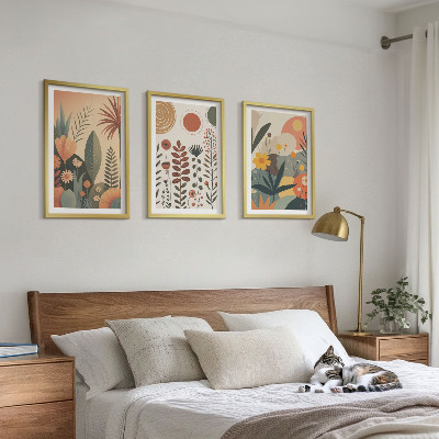 Set di quadri incorniciati motivi vegetali boho natura