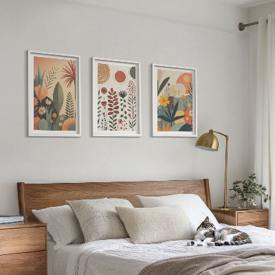 Set di quadri incorniciati motivi vegetali boho natura