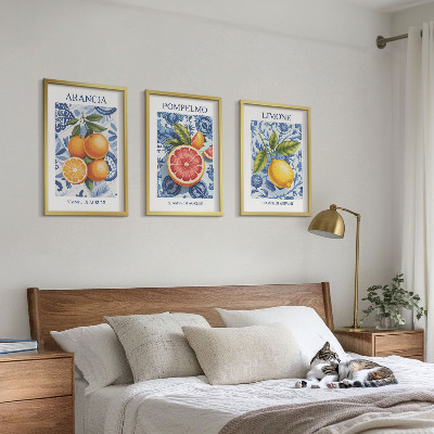 Set di quadri incorniciati Illustrazioni vintage di agrumi