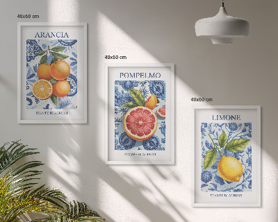 Set di quadri incorniciati Illustrazioni vintage di agrumi
