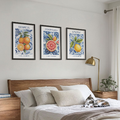 Set di quadri incorniciati Illustrazioni vintage di agrumi