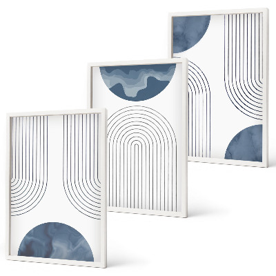 Composizione di quadri Motivi astratti blu