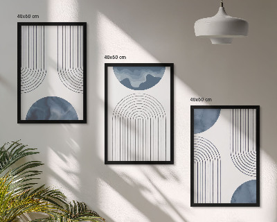 Composizione di quadri Motivi astratti blu