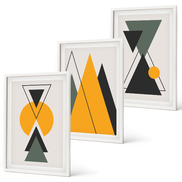 Set di quadri incorniciati Forme geometriche astratte