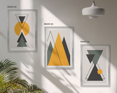 Set di quadri incorniciati Forme geometriche astratte
