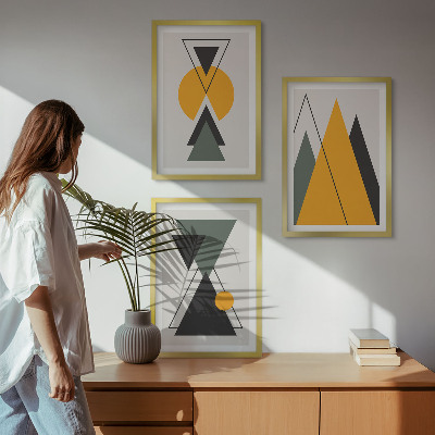 Set di quadri incorniciati Forme geometriche astratte